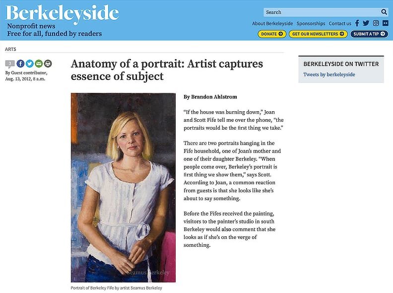 Portrait Article in Berkeleyside