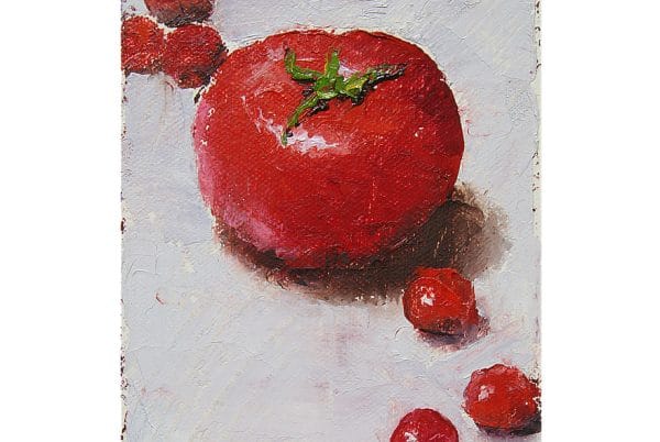 Multiplying Tomatoes Notecard Front Feature Painting Seamus Berkeley