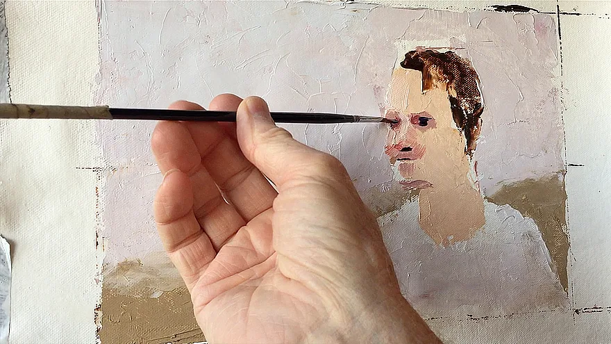 Portrait Painting Study: Details Using a Brush