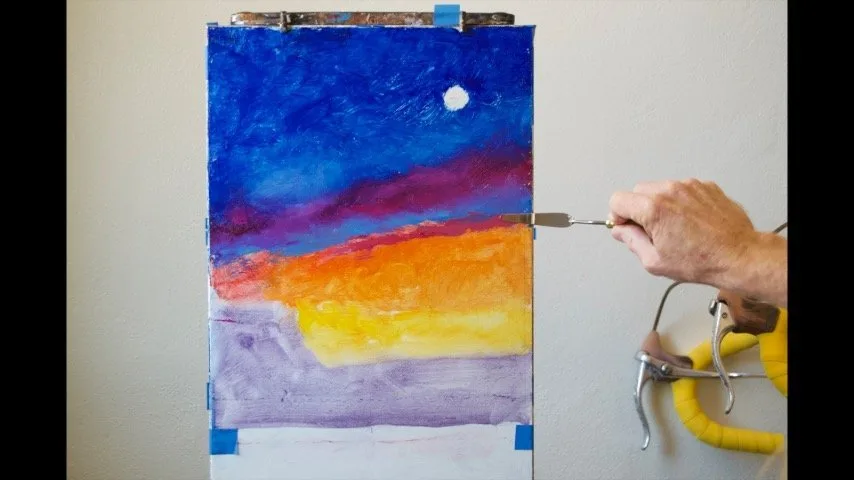 Taos Aglow Painting in Time Lapse