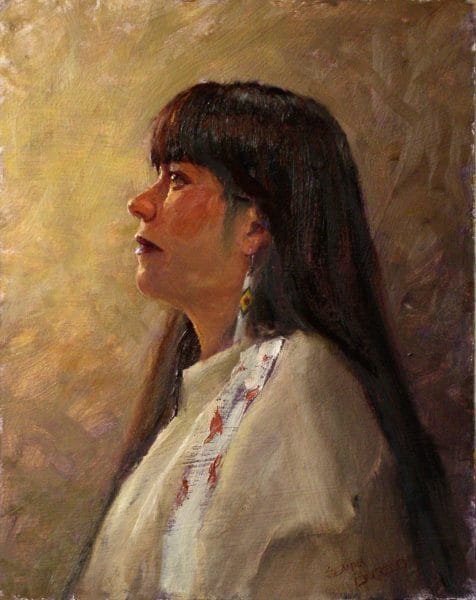 Oil portrait painting of Dawn Mirabal