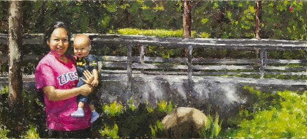 Lahoma and Demetrius Portrait Painting Seamus Berkeley