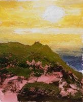 Progress 03 Point Reyes Lighthouse Painting Seamus Berkeley