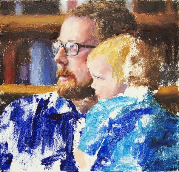 Ryan and Joel Green Progress 02 Portrait Painting Seamus Berkeley