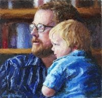 Ryan and Joel Portrait Painting Seamus Berkeley