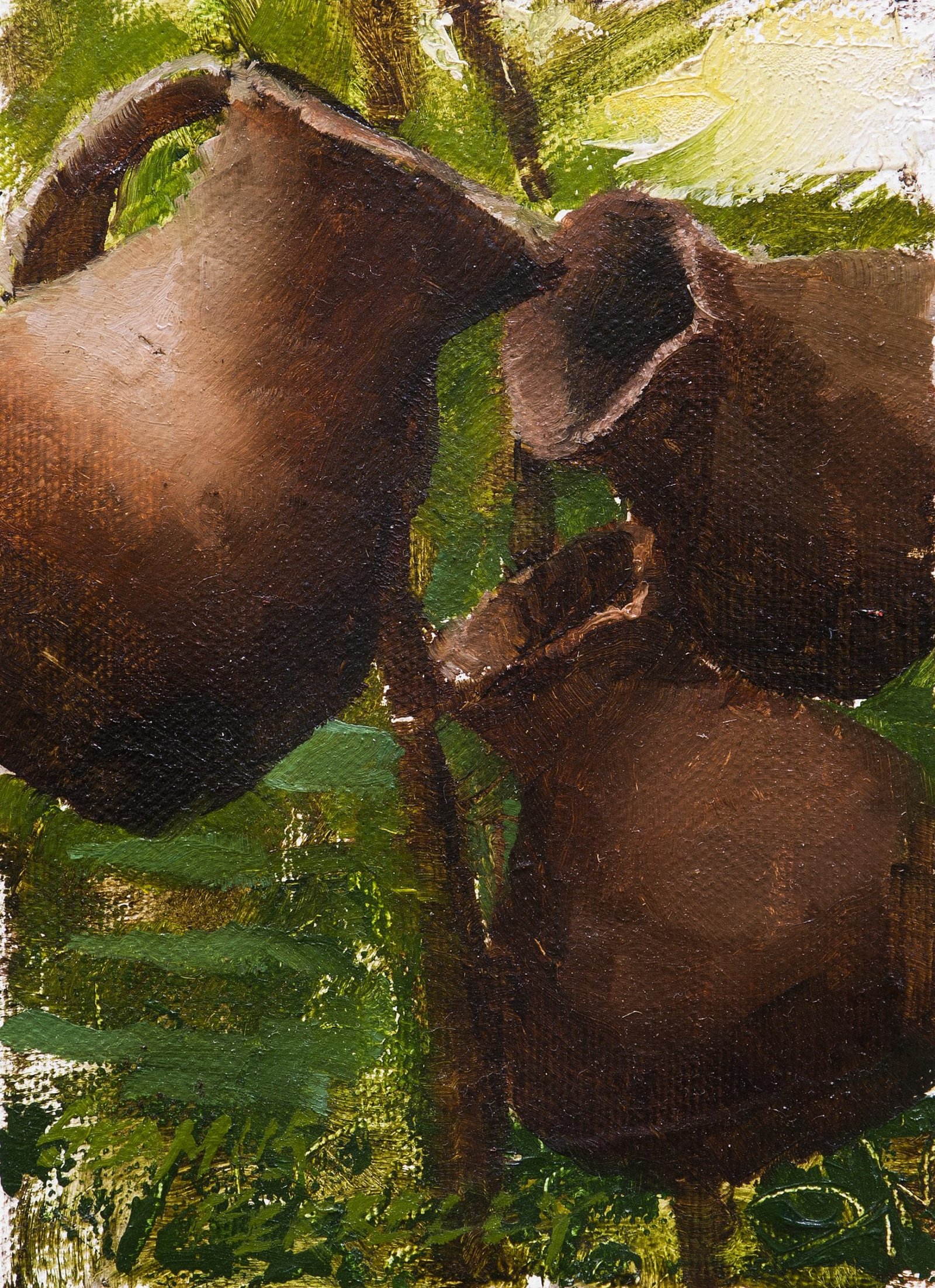 Three Jars, Evening, Guatemala: Painting by Seamus Berkeley