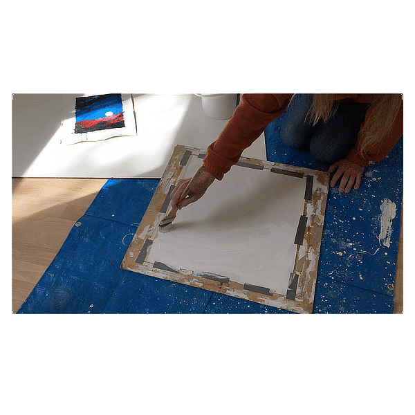 Applying Gesso to a Canvas