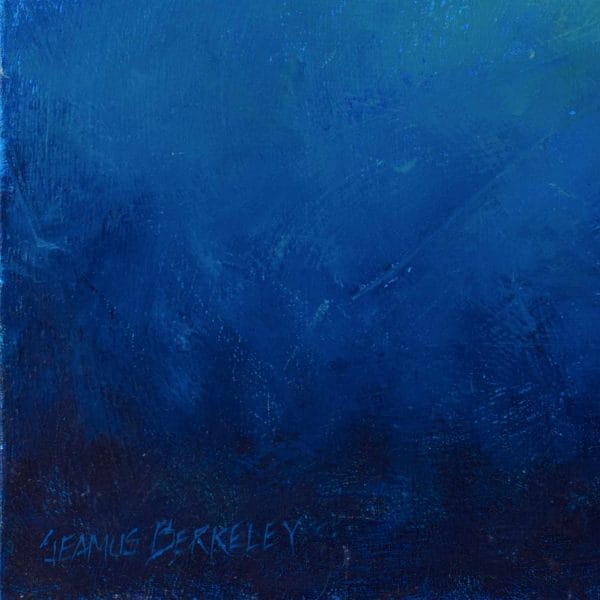 Detail of an oil painting of the water and how it created abstract shapes of the reflected surroundings in the Berkeley Marina in Berkeley, California.