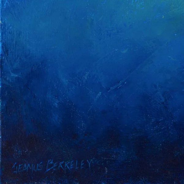 Detail of an oil painting of the water and how it created abstract shapes of the reflected surroundings in the Berkeley Marina in Berkeley, California.
