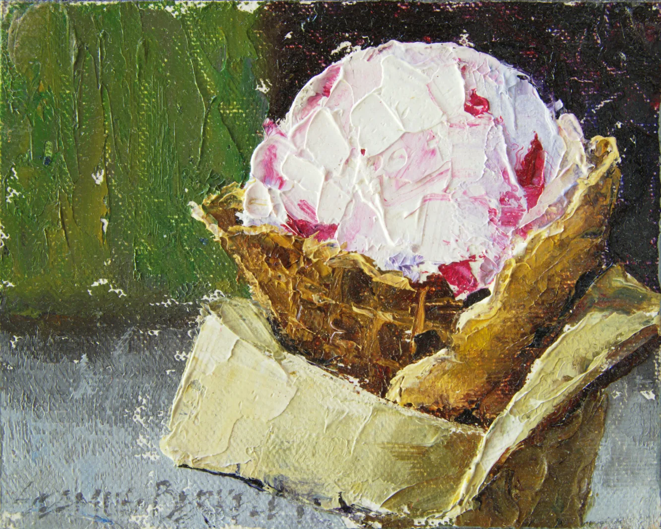 Raspberry Goat Cheese Ice Cream