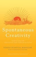 White text over a yellow and orange gradient background that is the cover illustration for the book Spontaneous Creativity.